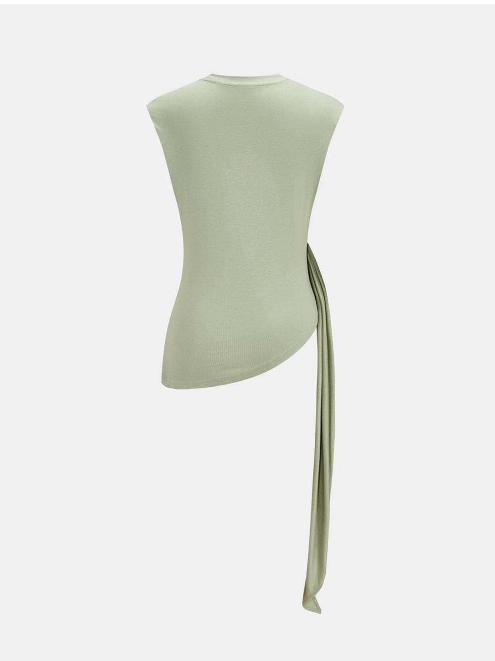 Commense Sleeveless Sage Wide-Leg Set with Draped Waist Small - Picture 5 of 8